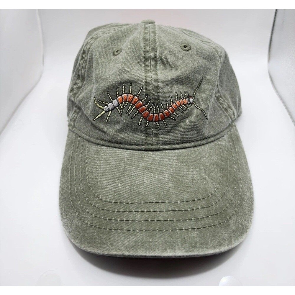 ECO Ellen Trout Zoo Lufkin,TX Centipede Embroidered Green Hat Cap